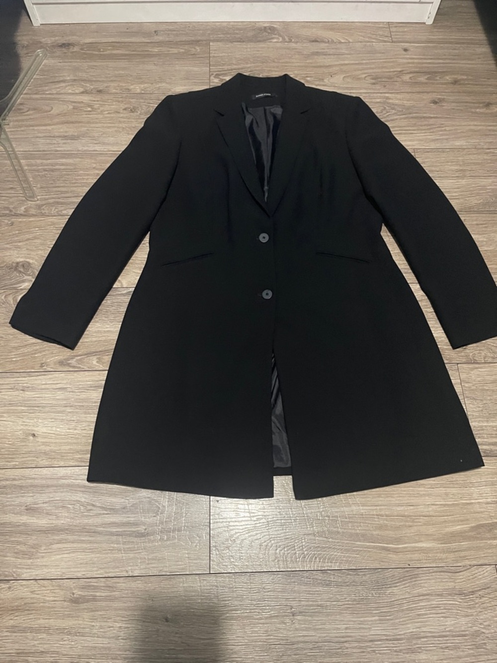 Dunnes stores Women's Black Single-Breasted Long Blazer